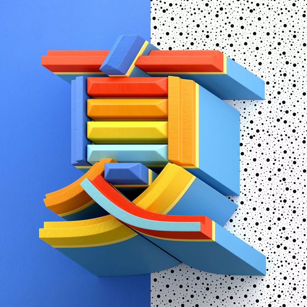 惊艳的色彩和3D字型案例